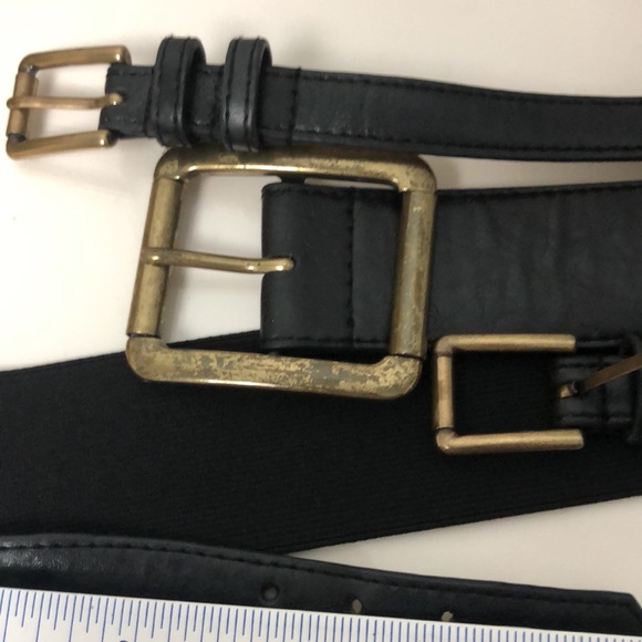 WCM LEATHER MULTI BUCKLE BLACk BELT - Picture 10 of 15